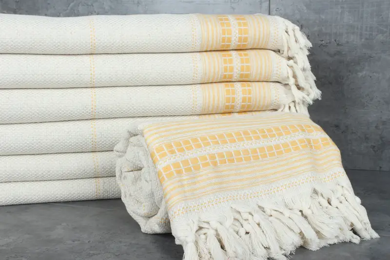 Gift For Bride, Monogram Beach Blanket, Bridal Shower Gift, Turkish Cotton Blanket, Tablecloth, Woven Throw Blanket, 96x94 Linen Striped Towel - 2