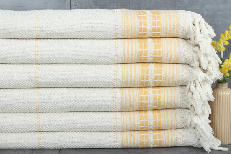 Gift For Bride, Monogram Beach Blanket, Bridal Shower Gift, Turkish Cotton Blanket, Tablecloth, Woven Throw Blanket, 96x94 Linen Striped Towel - 1