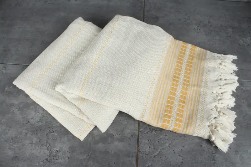 Gift For Bride, Monogram Beach Blanket, Bridal Shower Gift, Turkish Cotton Blanket, Tablecloth, Woven Throw Blanket, 96x94 Linen Striped Towel - 5