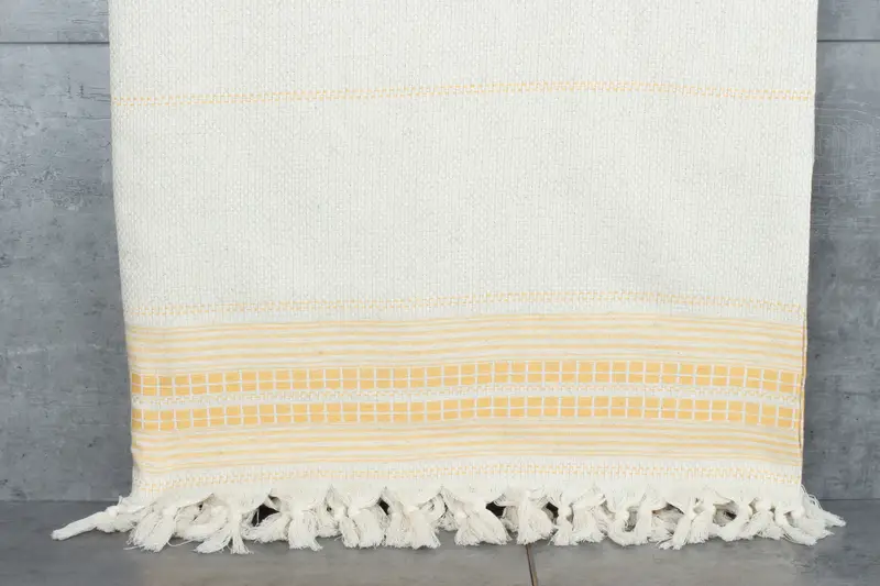 Gift For Bride, Monogram Beach Blanket, Bridal Shower Gift, Turkish Cotton Blanket, Tablecloth, Woven Throw Blanket, 96x94 Linen Striped Towel - 8