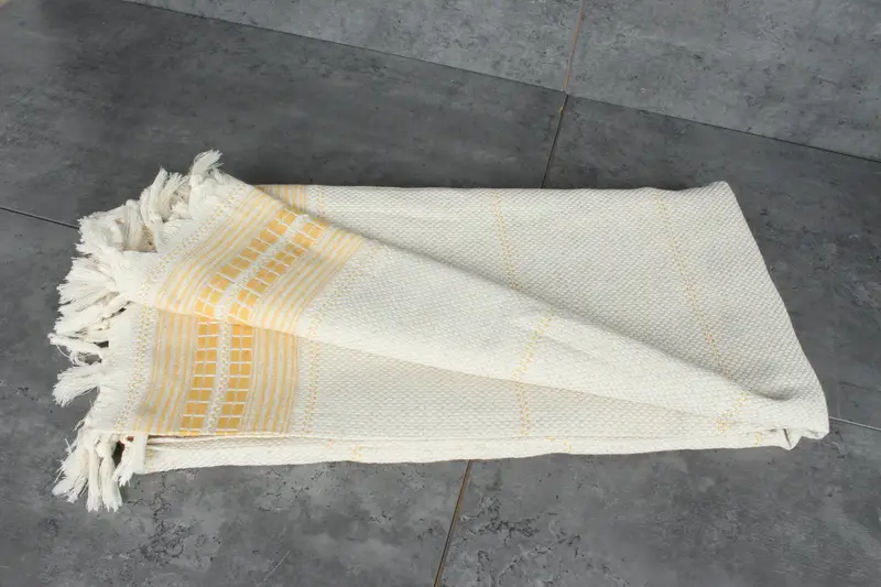 Gift For Bride, Monogram Beach Blanket, Bridal Shower Gift, Turkish Cotton Blanket, Tablecloth, Woven Throw Blanket, 96x94 Linen Striped Towel - 3