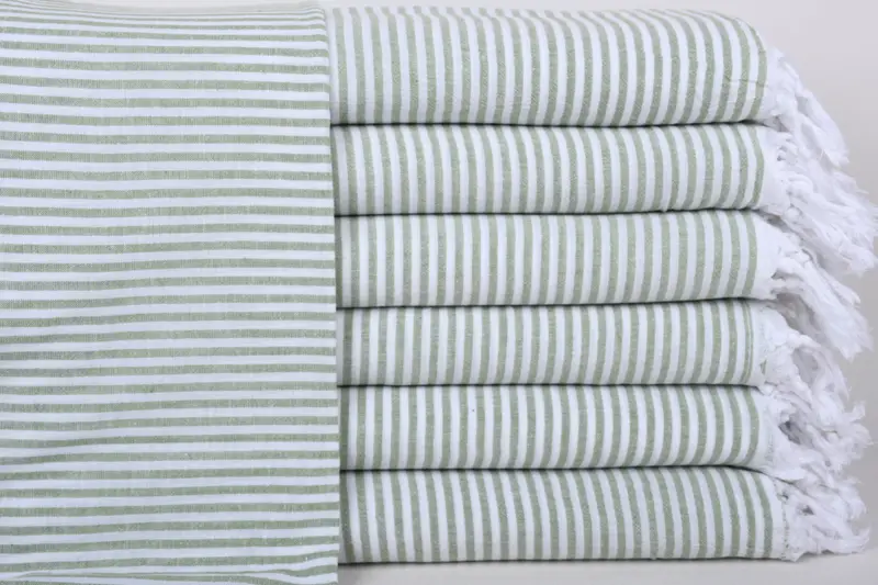 Custom Beach Towel, 68x36 Cotton Striped Towel, Bachelor Gifts, Quick-dry peshtemal, Turkish Towel Bulk, Christmas Gift, Wedding Anniversary Gift - 1