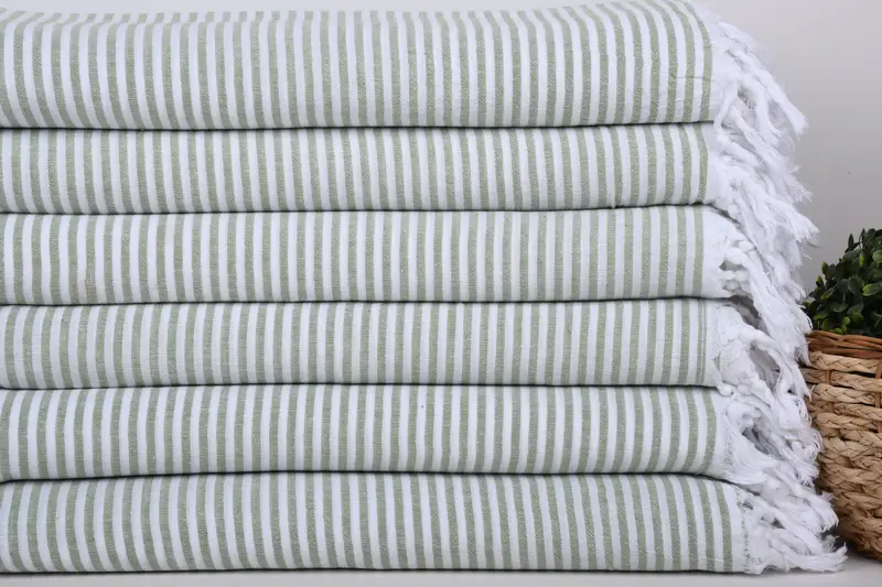 Custom Beach Towel, 68x36 Cotton Striped Towel, Bachelor Gifts, Quick-dry peshtemal, Turkish Towel Bulk, Christmas Gift, Wedding Anniversary Gift - 3