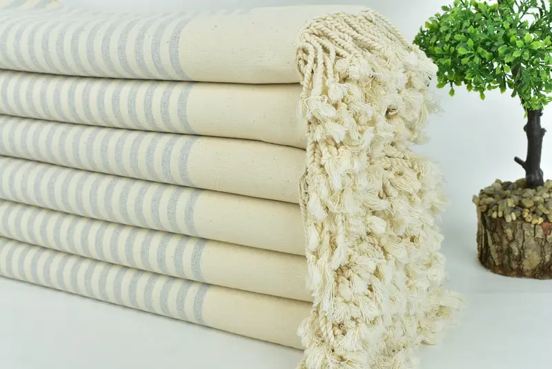 70x40 Cotton Striped Towel, Sand-resistant towel, Custom Wedding Towel, Engagement Gift, Lightweight Turkish towel, Custom Towel, Best Wedding Gift - 6