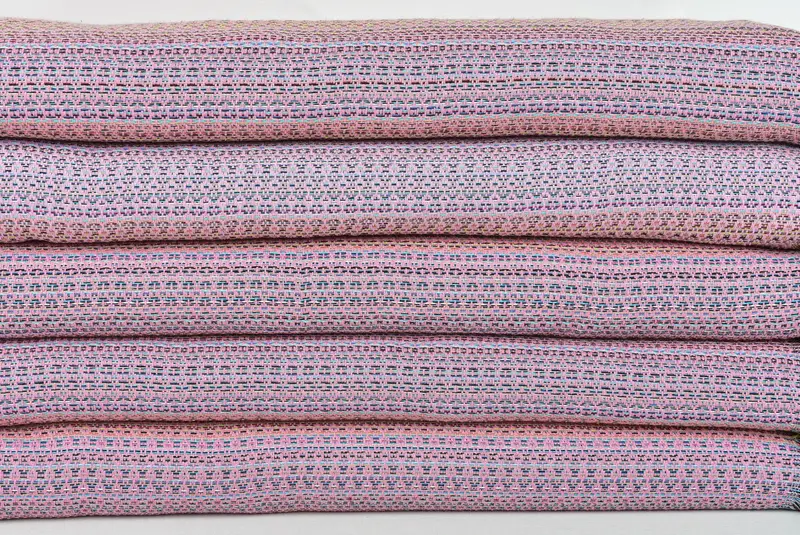 Woven Blanket, Personalized Blanket, Organic Throw, 90x88 Cotton Colorful Diamond Towel, Throw Blanket Couch, Personalized Wedding Gift For Couple - 2