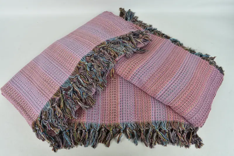 Woven Blanket, Personalized Blanket, Organic Throw, 90x88 Cotton Colorful Diamond Towel, Throw Blanket Couch, Personalized Wedding Gift For Couple - 6