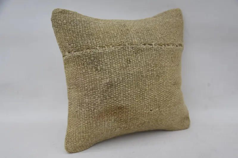 Gift Pillow, Bench Pillow Sham, Christmas Pillow Cover, Kilim Pillow Cover, Home Decor Pillow, Cushion Cover, 12x12 Beige Cushion Cover - 2
