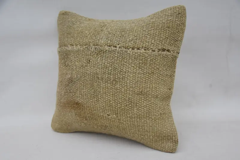 Gift Pillow, Bench Pillow Sham, Christmas Pillow Cover, Kilim Pillow Cover, Home Decor Pillow, Cushion Cover, 12x12 Beige Cushion Cover - 3