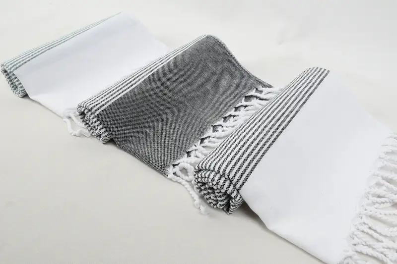 Personalized Hand Towel, Gift For Him, Monogrammed Hand Towel, Small Bath Towels, Beach Wedding Favor, 40x18 Cotton Striped Towel, Bride Gift - 7
