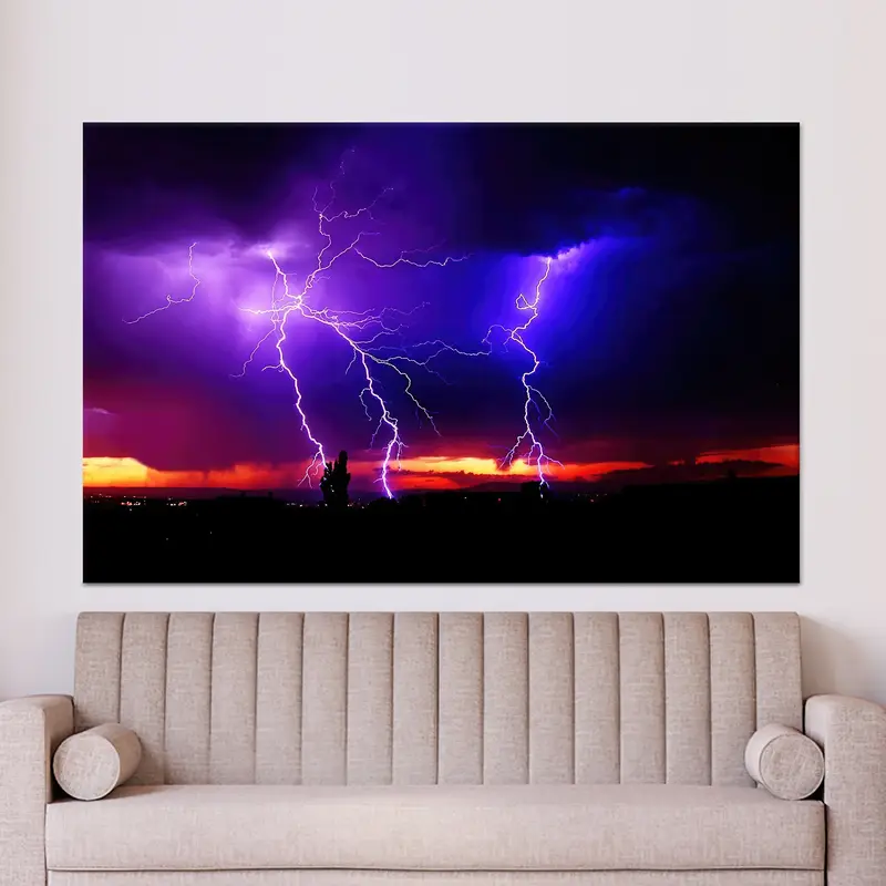 Trendy Çiftlik Evi Kanvası: Canlı Gökyüzü ve Doğal Olay Sanatı