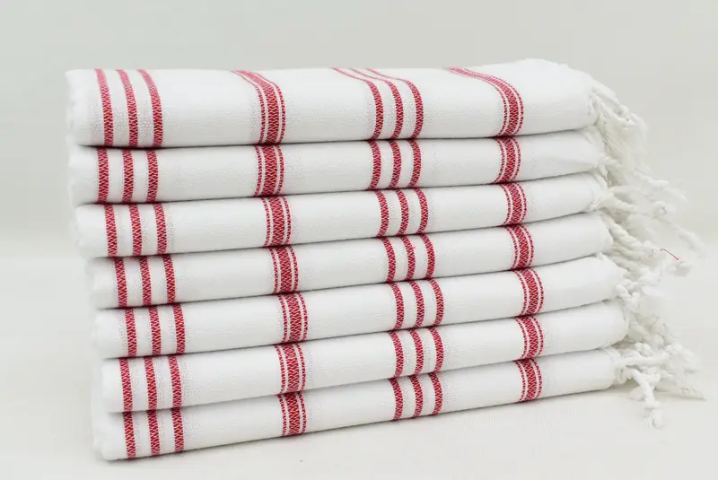 Monogram mutfak havlu, 40x24 pamuklu çizgili havlu, evlilik yıldönümü hediyesi, bekar hediyeler, organik çay havlu, Türk çay havlu, banyo havlu - 3