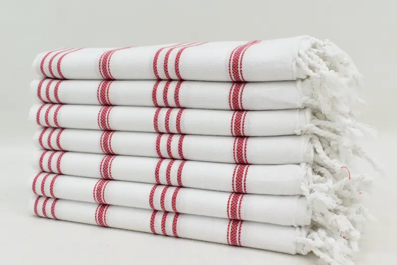 Monogram mutfak havlu, 40x24 pamuklu çizgili havlu, evlilik yıldönümü hediyesi, bekar hediyeler, organik çay havlu, Türk çay havlu, banyo havlu - 4