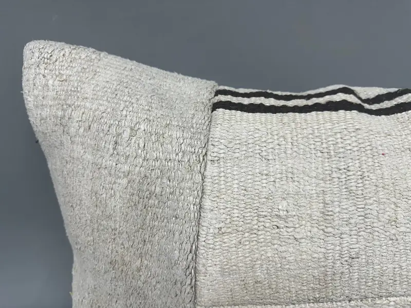 Gift Pillow, Kilim Cushion Sham, 16x36 Beige Pillow Case, Home Decor Pillow, Pet Pillow, Bolster Cushion, Pillow Sham, Turkish Bench Cushion Cover - 5