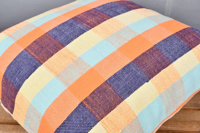18x18 Orange Cushion Case, Vintage Throw Pillow Cover, Gift Pillow, Vintage Pillow, Custom Cushion, Handmade Kilim Cushion, Pillow Case - 3