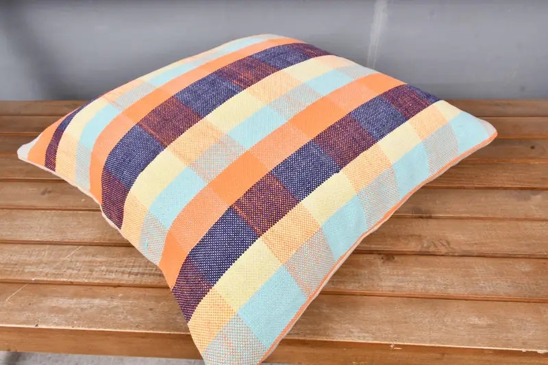 18x18 Orange Cushion Case, Vintage Throw Pillow Cover, Gift Pillow, Vintage Pillow, Custom Cushion, Handmade Kilim Cushion, Pillow Case - 2