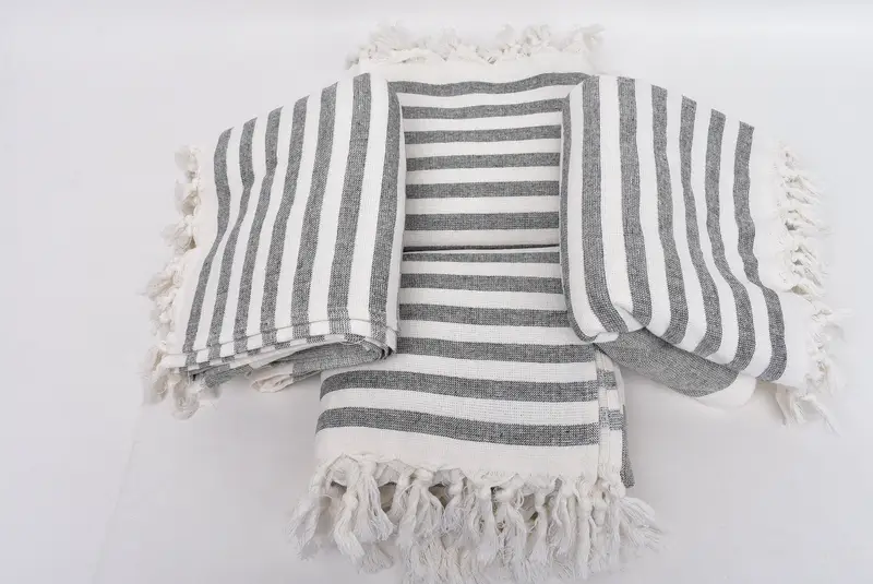 Monograma de toalla turca, toalla absorbente, toalla de playa grande personalizada, regalo de cumpleaños, toalla de viaje, toalla de terry rayada de algodón de 68x36, regalo para ella - 6