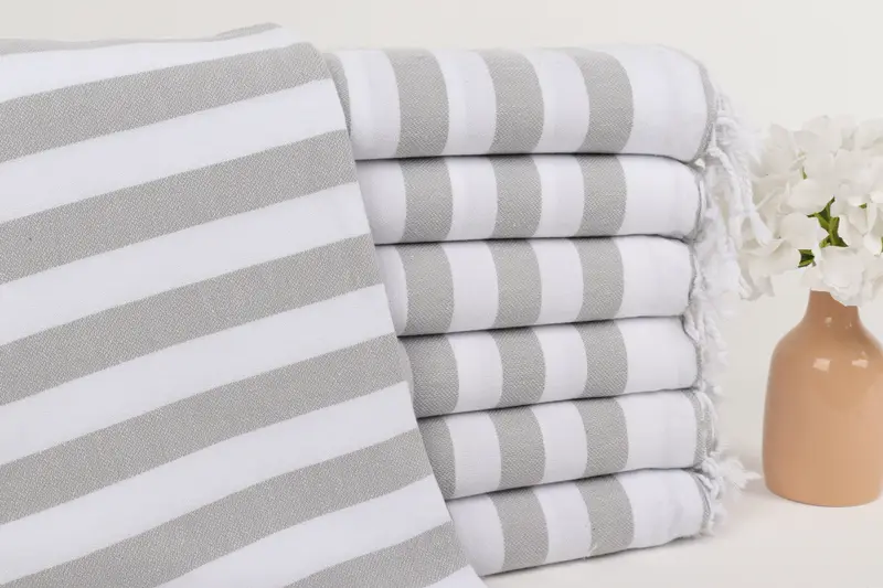 Sand-free towel, Organic towel, 68x36 Cotton Striped Towel, Unique Gift, Wedding Anniversary Gift, Luxury Turkish Bath Towel, Bridal Shower Favors - 1