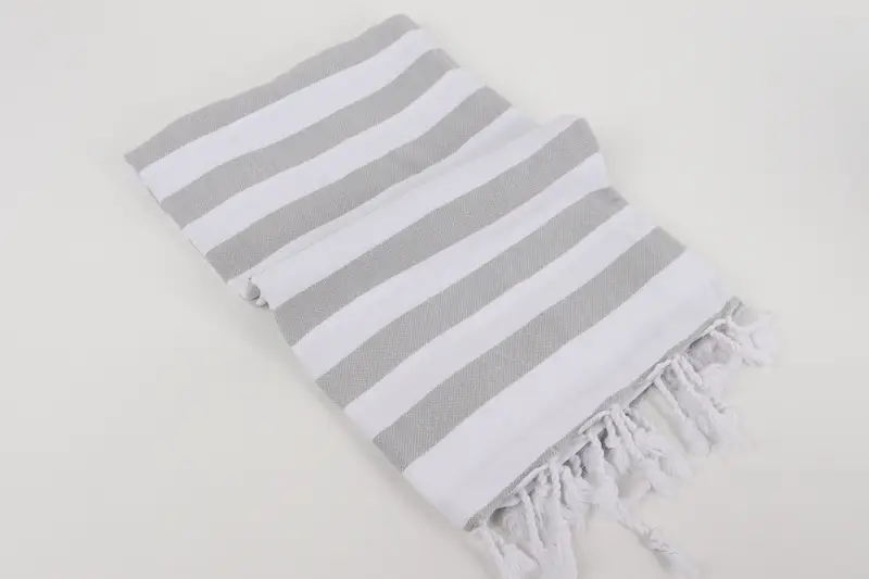 Sand-free towel, Organic towel, 68x36 Cotton Striped Towel, Unique Gift, Wedding Anniversary Gift, Luxury Turkish Bath Towel, Bridal Shower Favors - 6