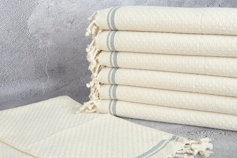 Turkish Tea Towel, Monogram Kitchen Towel, 38x18 Cotton Striped Towel, Organic Towel, Bridesmaid Towel, Personalized Dish Towel, Monogram Tea Towel - 2