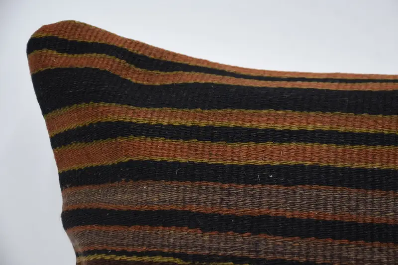 Throw Kilim Pillow, Traditional Pillow Case, Vintage Kilim Pillow, Vintage Kilim Throw Pillow, 20x28 Brown Cushion Case, Pillow, Square Throw Pillow - 2