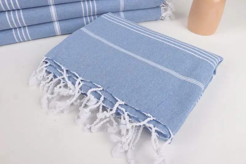 Bridesmaid Favors, Sand-free towel, 70x40 Cotton Striped Towel, Peshtemal beach towel with unique design, Bath towel, Monogram Turkish Towel - 5