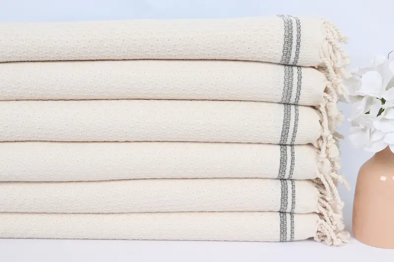 Bridesmaid Gifts, 38x18 Cotton Striped Towel, Monogram Hand Towel, Spa Towel, Gym Towel, Valentines Day Gift, Monogrammed Hand Towel, Handmade Gift - 3