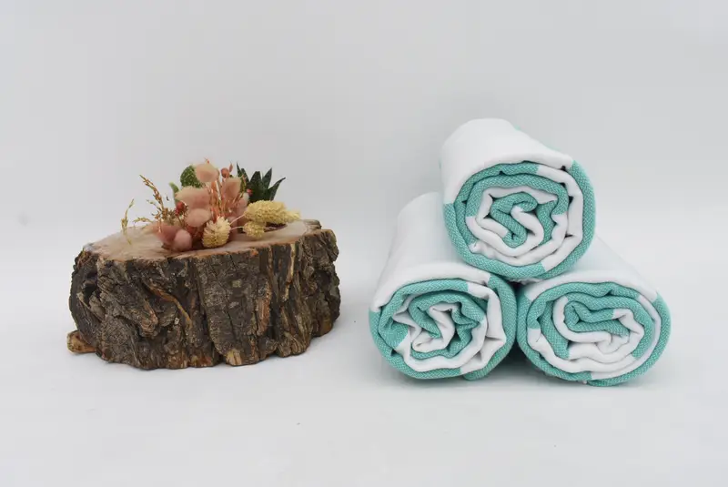Brautjungferngeschenk, 70x40 Baumwollstreifentuch, Hochzeitstuch, Brautduschengeschenke, Strandthema Hochzeitsgeschenk, monogrammiertes Strandtuch, Hochzeitsgeschenk - 8