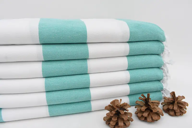 Brautjungferngeschenk, 70x40 Baumwollstreifentuch, Hochzeitstuch, Brautduschengeschenke, Strandthema Hochzeitsgeschenk, monogrammiertes Strandtuch, Hochzeitsgeschenk - 2