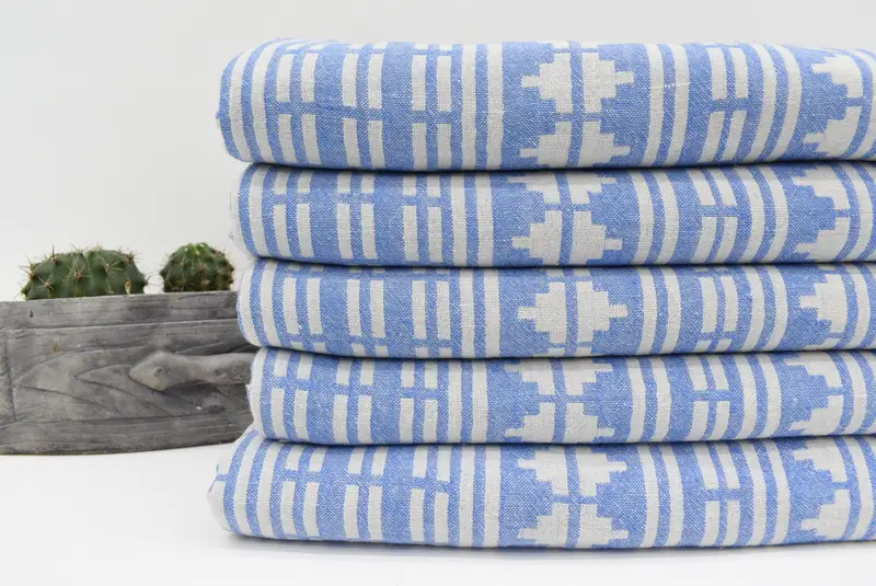70x40 Linen Kilim Design Towel, Housewarming Gift, Eco-Friendly Turkish Towel, Monogram Towels, Bachelorette Gifts, Gift For Mom, Quick-dry towel - 2