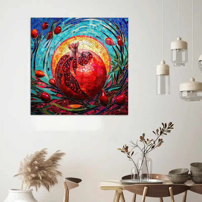 Zarif Baskılı Cam: Mutfağınız için Modern Soyut Tasarım