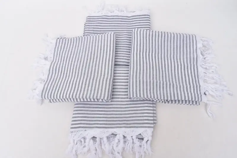 Turkish towel, Personalized Beach Towel, Hammam Towel USA, 68x36 Cotton Striped Towel, Housewarming Gift, Handmade Gift, Custom Wedding Gifts - 6