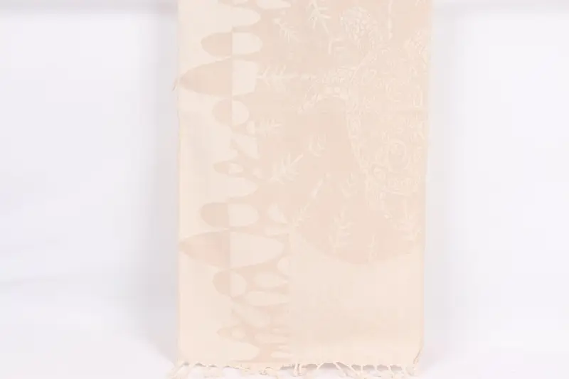 Monogrammed Hand Towel Beige Turkish Cotton, 18x36 Inches