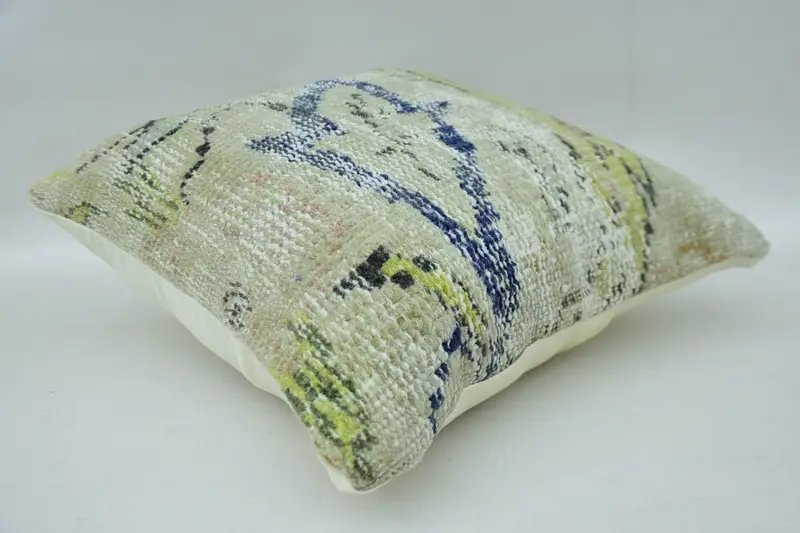 Turkish Pillow, Car Pillow Cover, Pillow, 16x16 Beige Pillow Case, Kilim Pillow, Sofa Bolster Cushion, Outdoor Cushion, Antique Pillows - 6