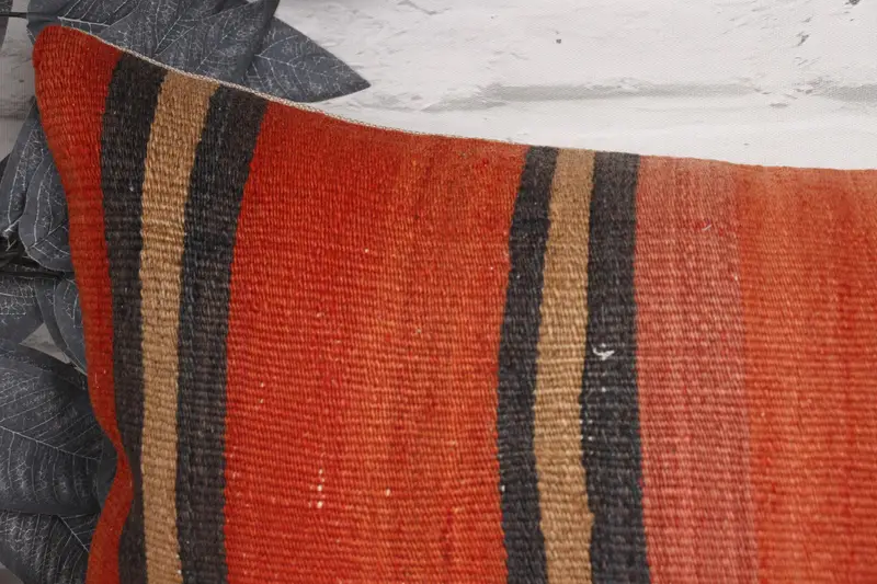 12x36 Red Pillow Sham, Vintage Kilim Throw Pillow, Home Decor Pillow, Pattern Throw Pillow Case, Pillow Case, Kilim Pillow Cover - 2