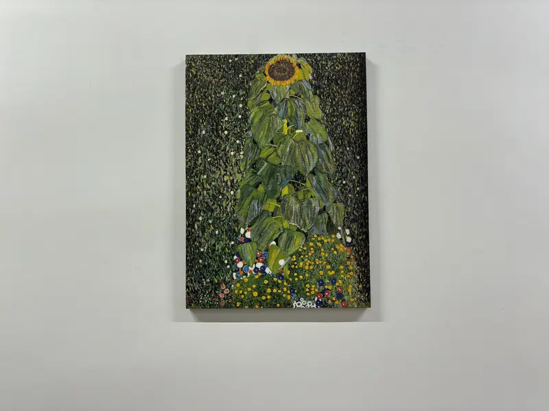 Gustav Klimt Die Sonnenblume, Leinwandwandkunst, Gustav Klimt -Kunstwerk, der Sonnenblumendruck, die Blumenwandkunst, Wohnzimmerdekor, moderne Leinwand, - 2