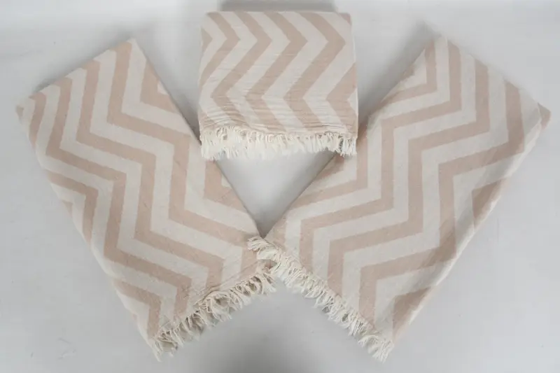 70x40 Cotton Zigzag Design Towel, Bridesmaid Favors, Monogrammed Beach Towel, Personalized Beach Towel, Custom Bath Towel, Bachelorette Party Gift - 6