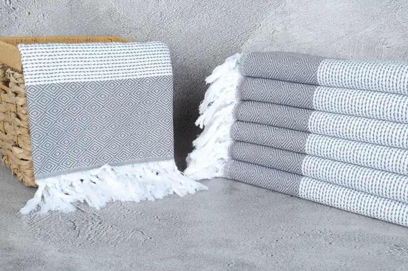 Welcome Wedding Gift, Bachelorette Party Decorations, Large Turkish Towel, 70x40 Cotton Diamond Towel, Best Friend Wedding Gift, Turkish Towel USA - 3