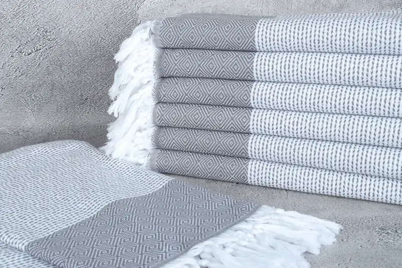 Welcome Wedding Gift, Bachelorette Party Decorations, Large Turkish Towel, 70x40 Cotton Diamond Towel, Best Friend Wedding Gift, Turkish Towel USA - 2