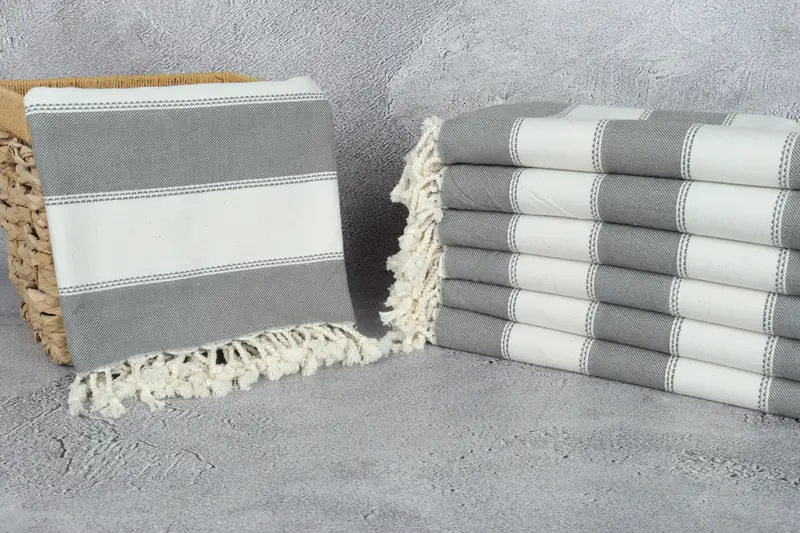 Bachelorette Party Gift, Bathroom Towel, Girls Weekend Getaways Gifts, 68x36 Cotton Striped Towel, Bachelorette Party Favors, Bridal Shower Gift - 3