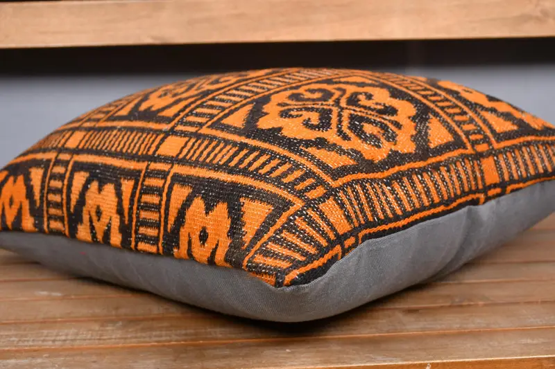 Kilim Rug Pillow Cover, Pillow, Oriental Pillow, Kilim Pillow Cover, Kilim Cushion Sham, 20x20 Orange Cushion Cover, Antique Pillows - 3