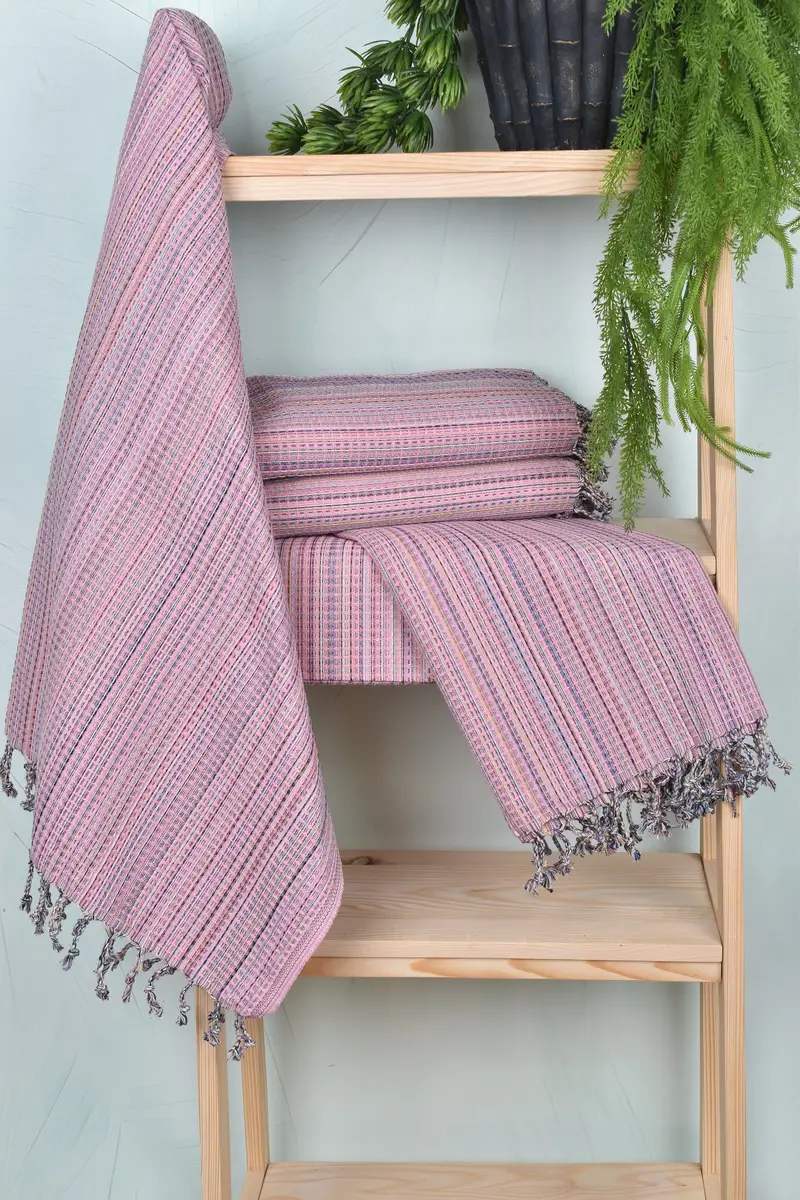 70x40 Cotton Geometric Towel, Bridal Shower Gift, Beach Towel Gift, Peshtemal Towel USA, Family Gift, Housewarming Gift, Monogrammed Beach Towel - 6