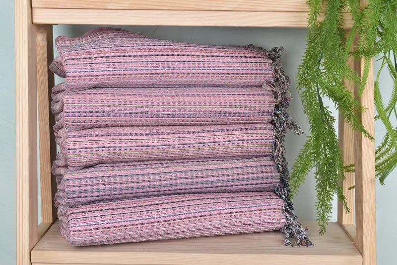 70x40 Cotton Geometric Towel, Bridal Shower Gift, Beach Towel Gift, Peshtemal Towel USA, Family Gift, Housewarming Gift, Monogrammed Beach Towel - 2