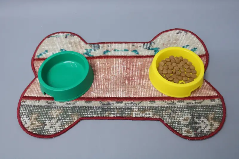 Medium Red & Green Pet Mat, Absorbent & Washable Pet Pad
