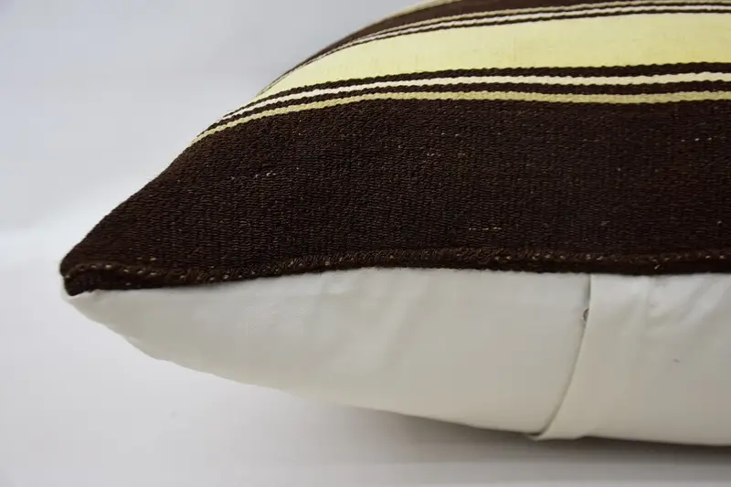 Turkish Kilim Pillow, Pillow Sham, Sofa Pillow, Retro Throw Pillow, Pillow for Sofa, 24x24 Brown Cushion Cover, Turkish Pillow - 5