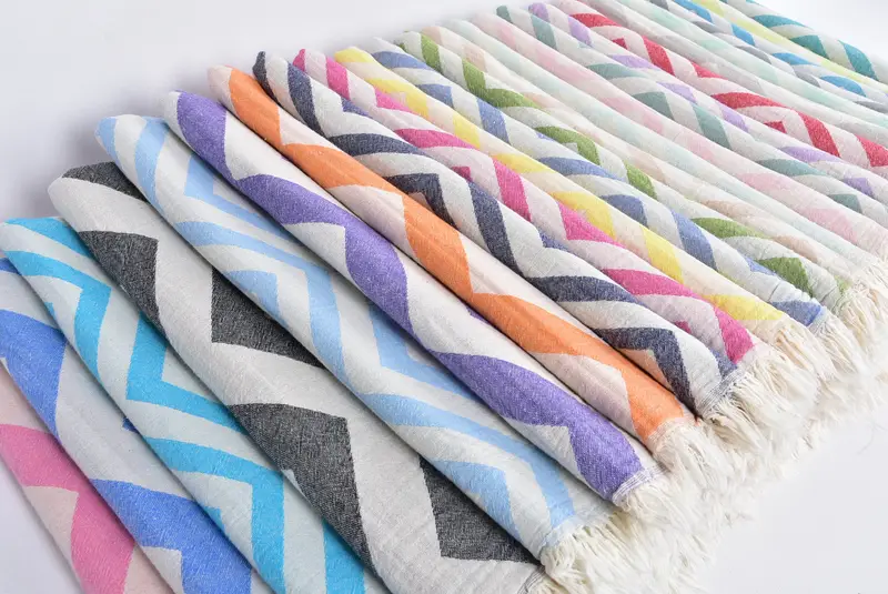 Gym Towel, Bridal Shower Gift, Gift For Mom, Custom Wedding Gift, Beach Theme Wedding Gift, Embroidered Towel, 70x40 Cotton Zigzag Design Towel - 8