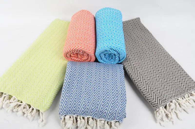 Valentines Day Gift For Her, Wedding Gift Ideas, Best Beach Towel, Personalized Wedding Gift, 68x40 Cotton Zig zag Towel, Monogram Turkish Towel - 7