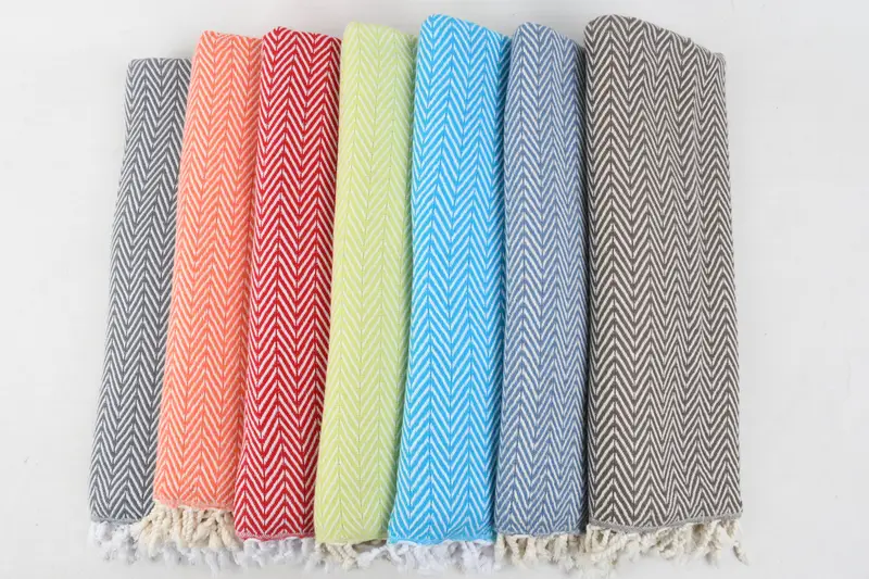 Valentines Day Gift For Her, Wedding Gift Ideas, Best Beach Towel, Personalized Wedding Gift, 68x40 Cotton Zig zag Towel, Monogram Turkish Towel - 4
