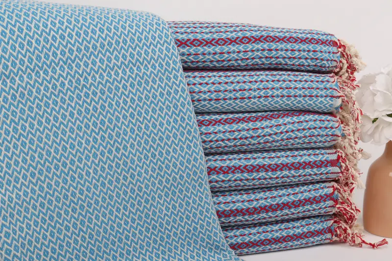 Custom Gift, Turkish hand towel, Organic Turkish towel, House Warming Gift, Traditional Turkish peshtemal for hammam, 70x40 Cotton Diamond Towel - 1