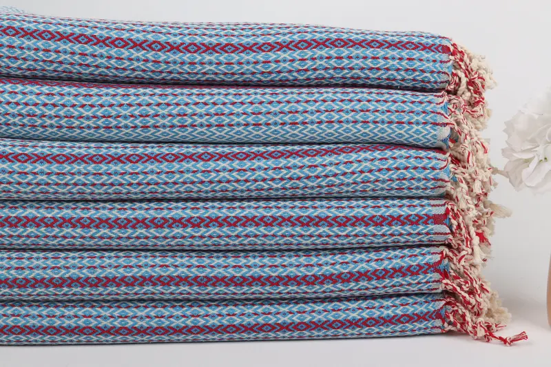 Custom Gift, Turkish hand towel, Organic Turkish towel, House Warming Gift, Traditional Turkish peshtemal for hammam, 70x40 Cotton Diamond Towel - 3