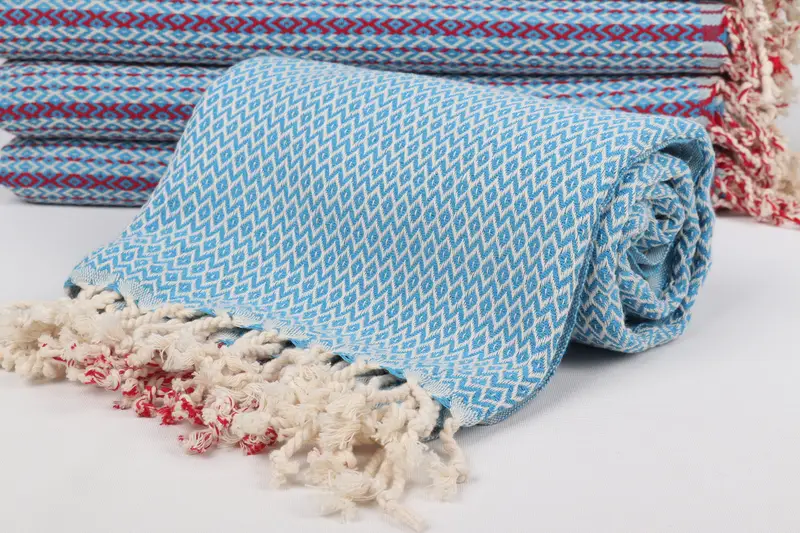Custom Gift, Turkish hand towel, Organic Turkish towel, House Warming Gift, Traditional Turkish peshtemal for hammam, 70x40 Cotton Diamond Towel - 4